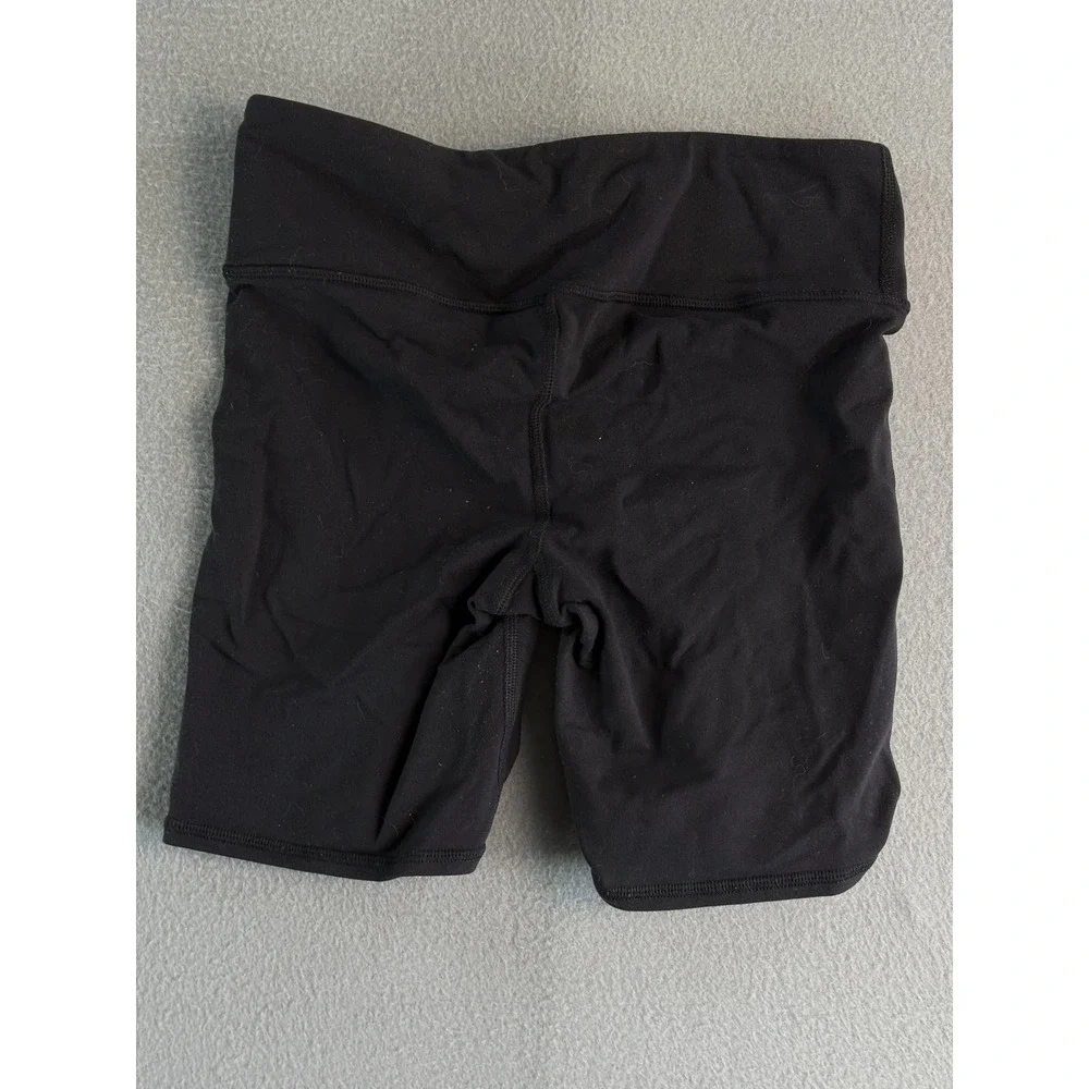 Alo Yoga Bike Shorts Womens S Black 5 Inseam Slim Fit Yoga Stretch Athletic